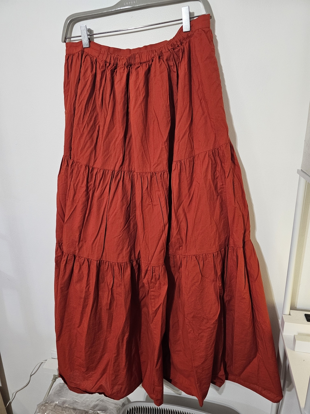 Banana Republic Maxi Skirt - Red Tiered Women's Skirt - Picture 8 of 9